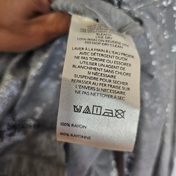 Pilcro by Anthropologie Foil Shine Button Down Shirt NWT - Picture 13 of 15